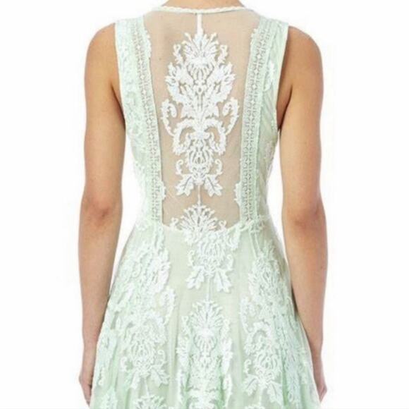 Free People Reign Over Me Brocade Mint Dress - Picture 1 of 5